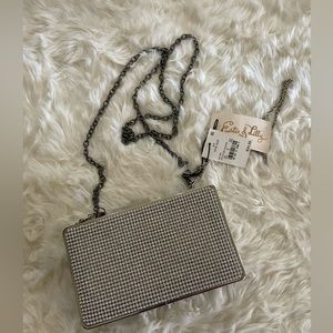 Silver Rhinestone Clutch Crossbody